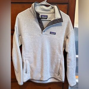 Patagonia Gray Fleece Snap Pullover